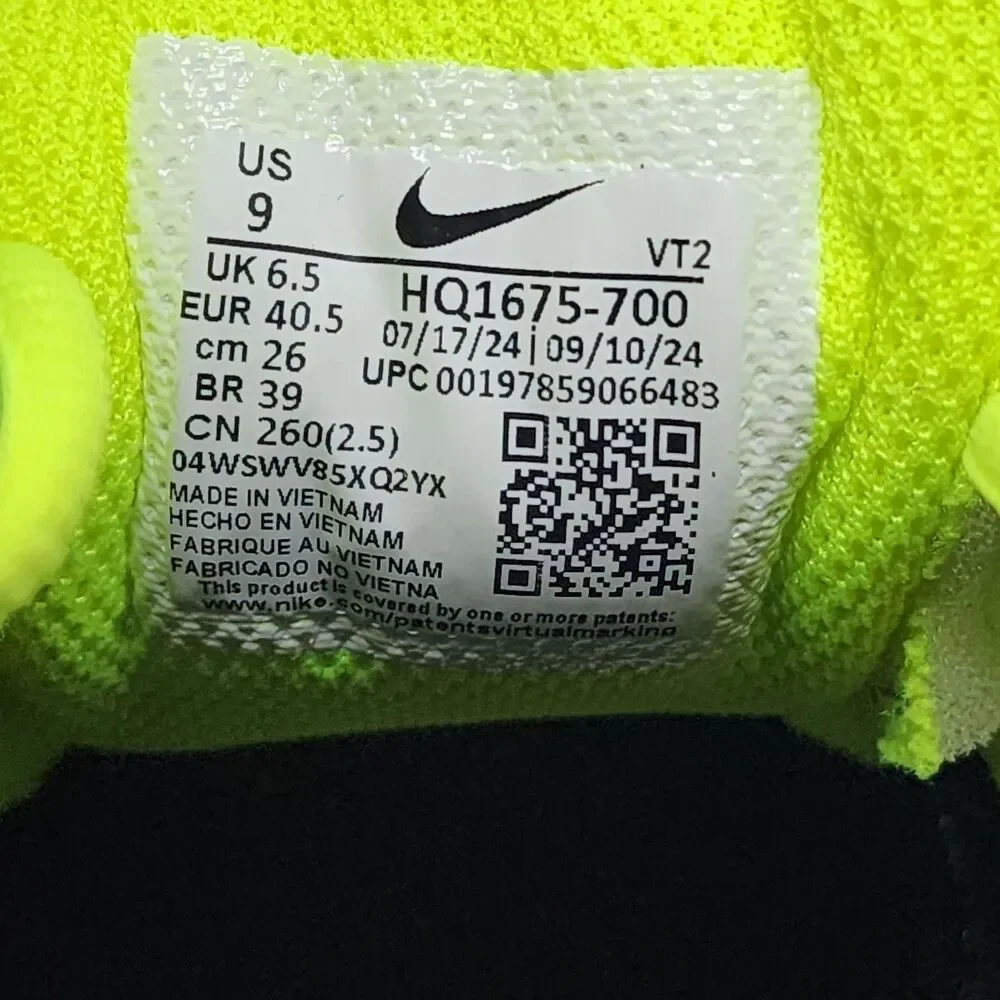 Nike Air Pegasus Shoes Womens Size 9 Yellow Silver Running Sneakers Gym Casual